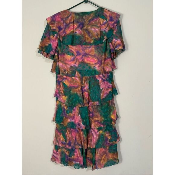 Ann Hobbs for Cattiva Vintage Tiered Ruffle Rosette Fairy Dress 12 - Picture 6 of 9